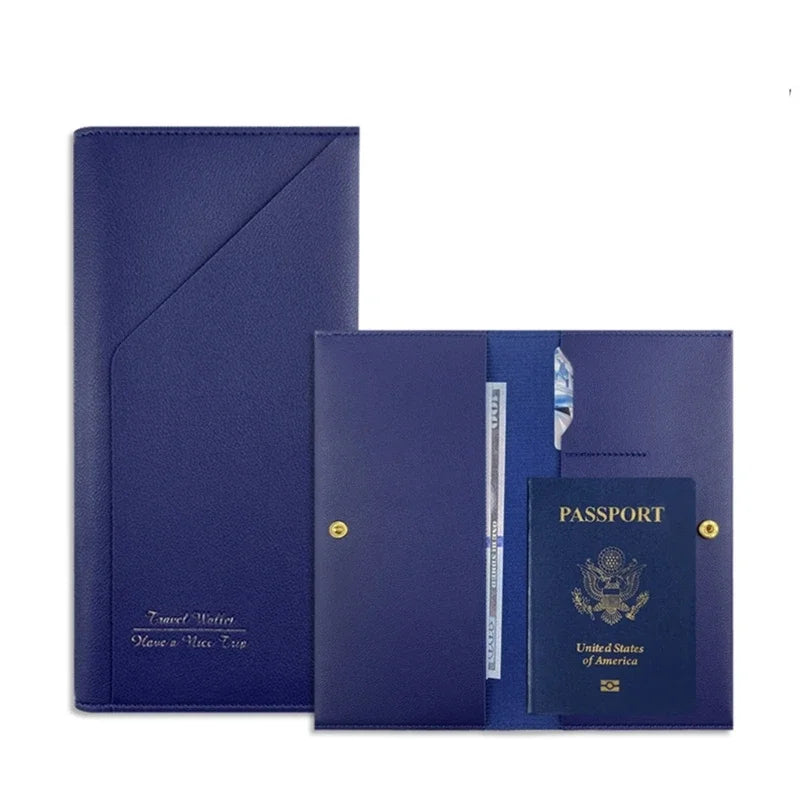 Travel Passport Wallet Tri-fold Document Organizer
