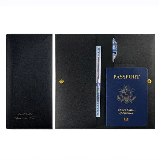 Travel Passport Wallet Tri-fold Document Organizer