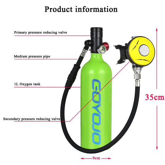 1L Scuba DivingMini Oxygen Tank Set