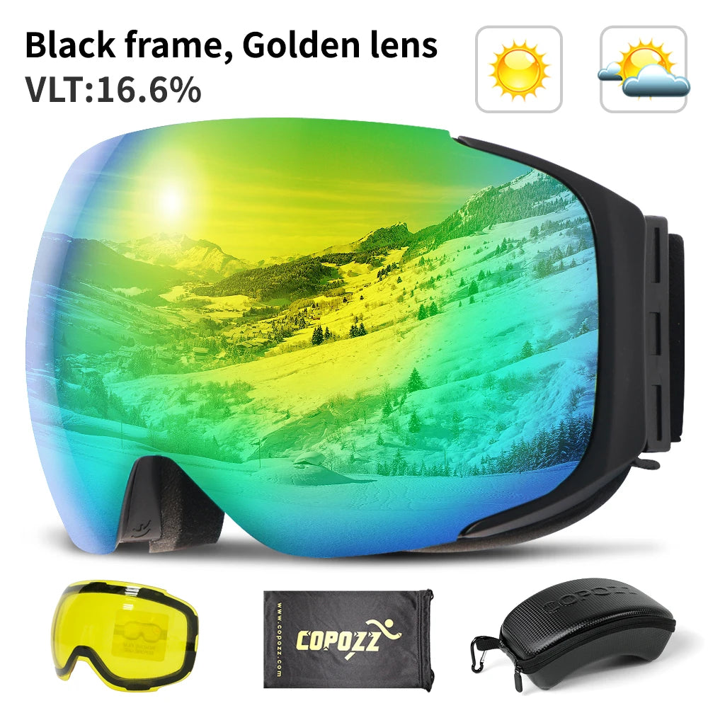 UV400 Anti-fog Ski Goggles