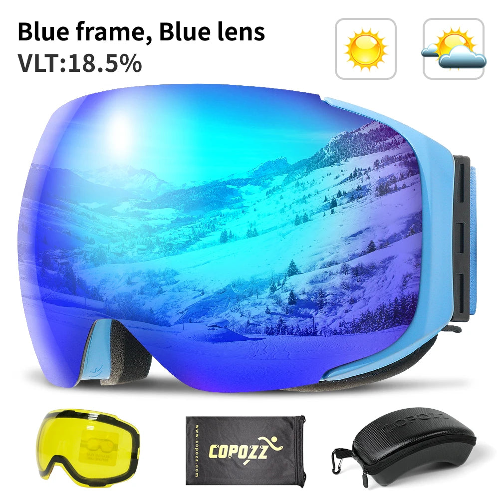 UV400 Anti-fog Ski Goggles