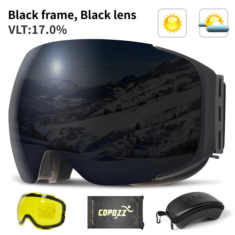 UV400 Anti-fog Ski Goggles