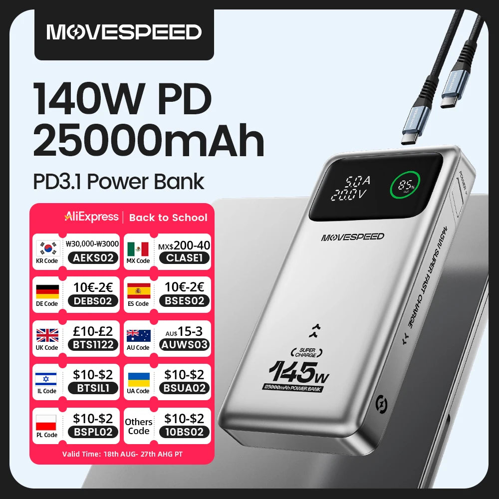 MoveSpeed M25Pro 140W Power Beast