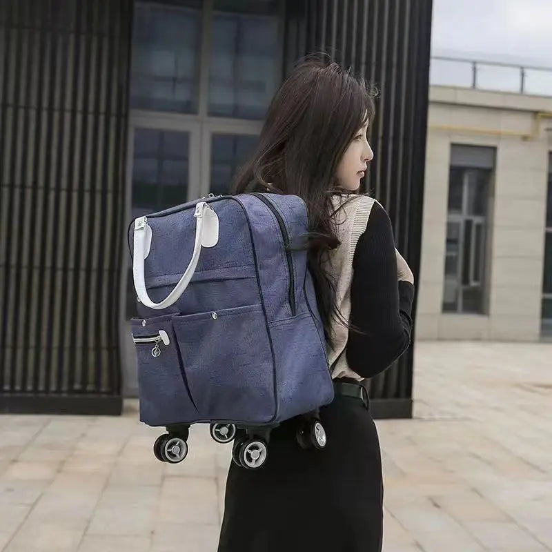 Waterproof Foldable Duffel Bag with Wheels