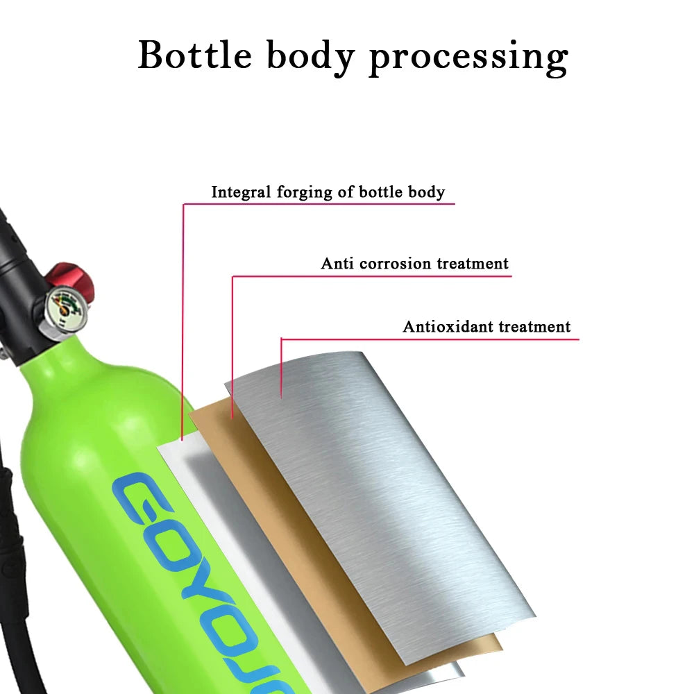 1L Scuba DivingMini Oxygen Tank Set