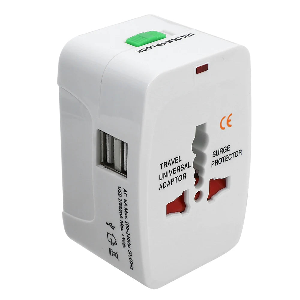 Universal Travel Charger with Dual USB
