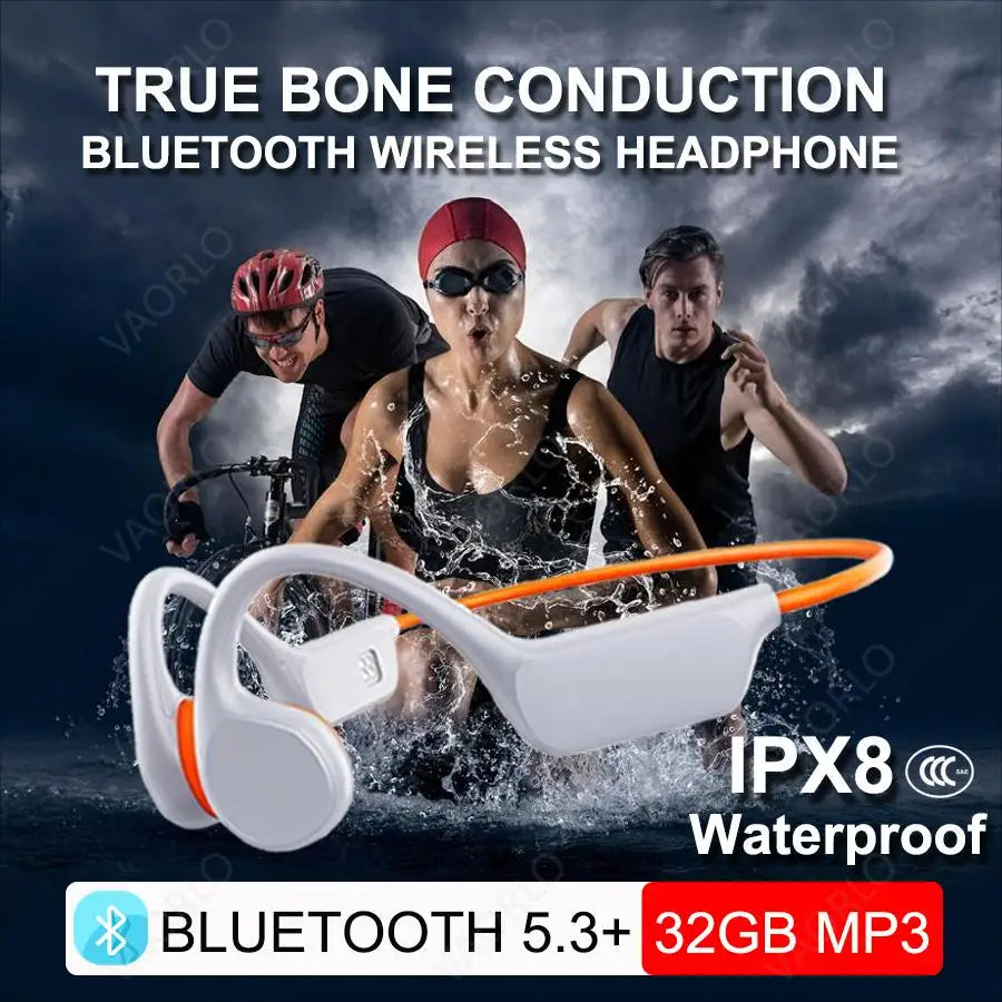 IPX8 Waterproof Bone Conduction Headphone