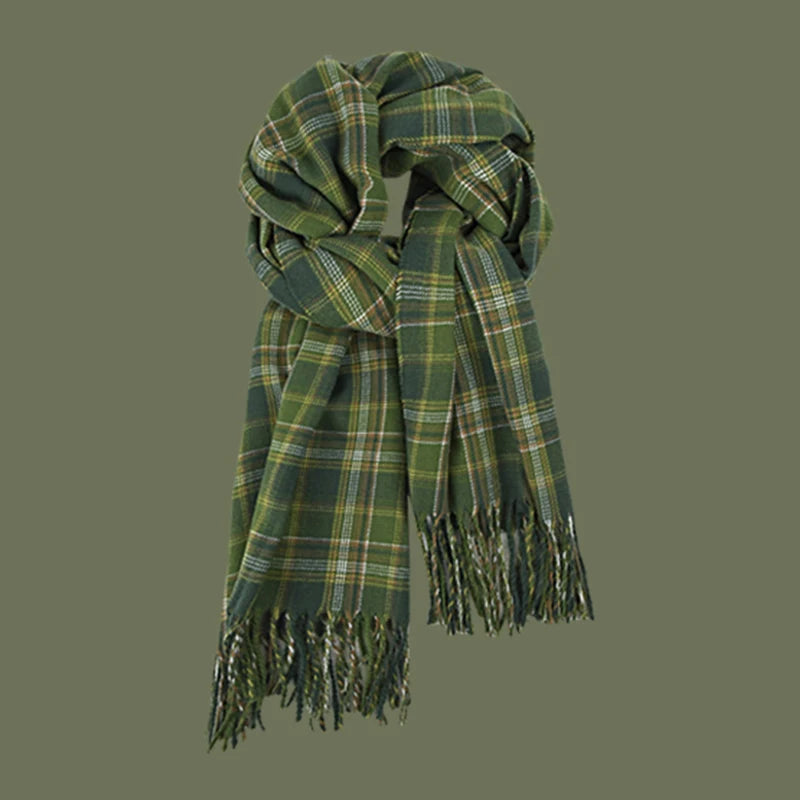 Vibrant Plaid Cashmere Shawl