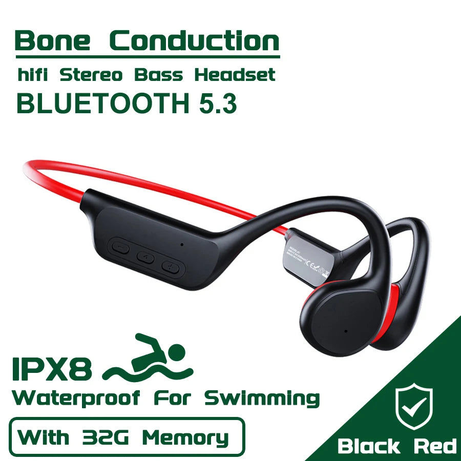 IPX8 Waterproof Bone Conduction Headphone