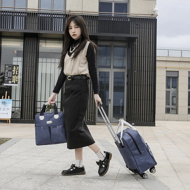 Waterproof Foldable Duffel Bag with Wheels